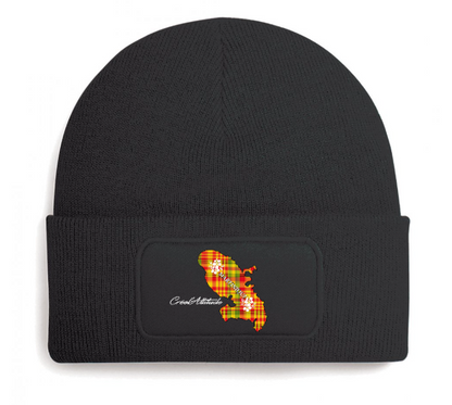 Bonnet Patch Carte Martinique en Madras Créol'Attitude