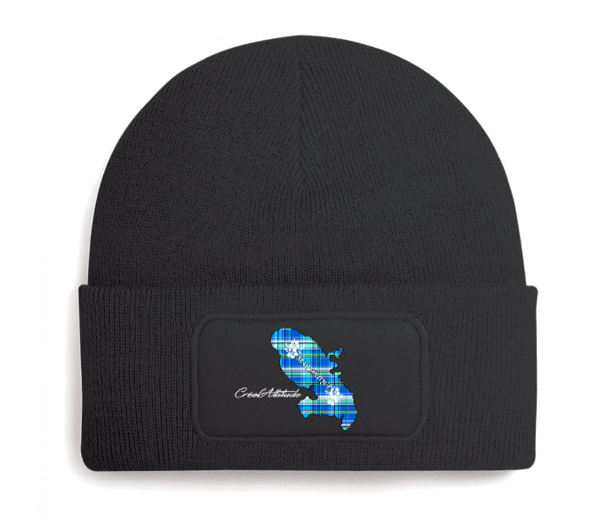 Bonnet Patch Carte Martinique en Madras Créol'Attitude