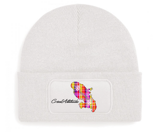 Bonnet Patch Carte Martinique en Madras Créol'Attitude