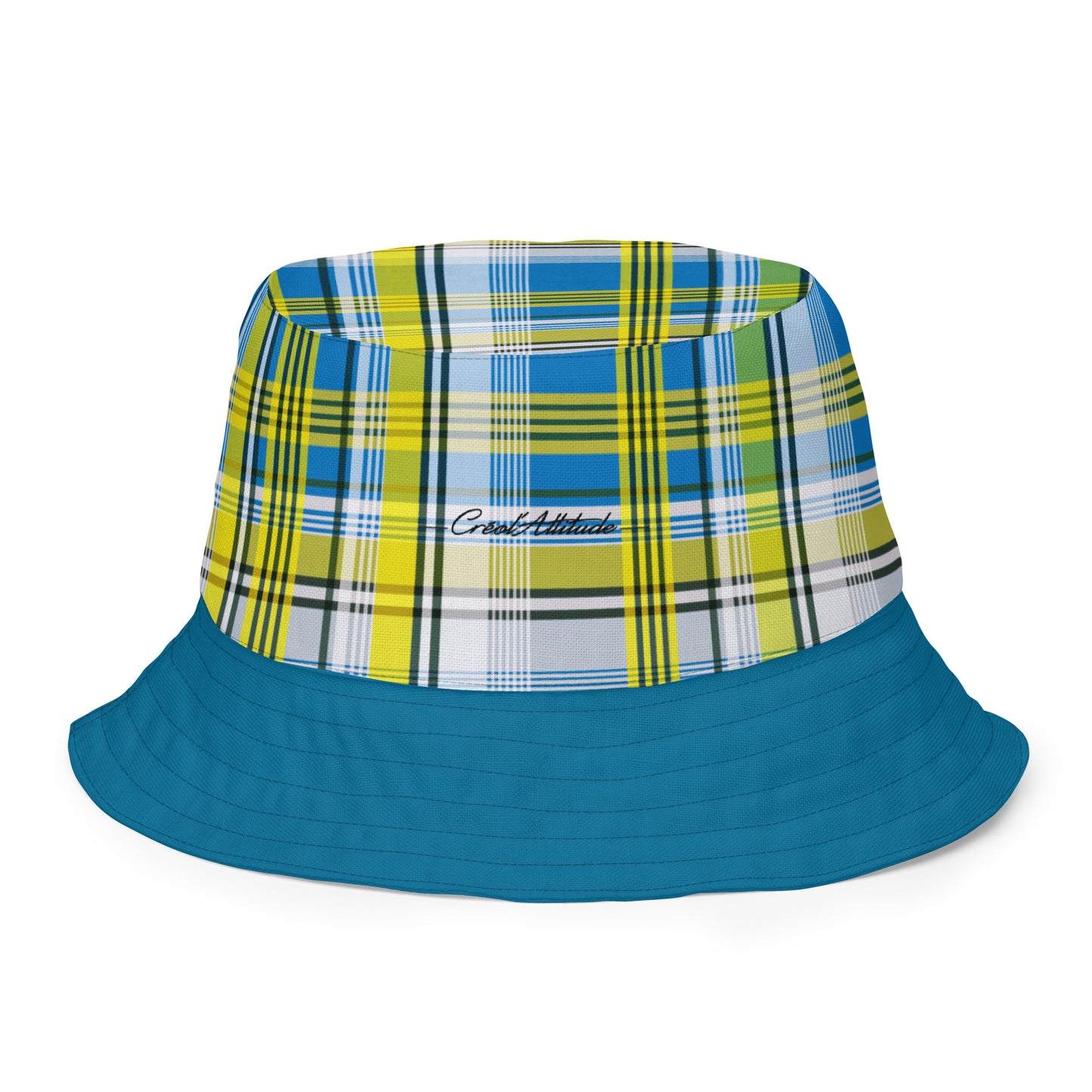 Bob réversible Madras Bleu