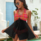 Bikini à voile Madras Rouge