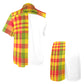 Ensemble chemise short Madras Sunshine