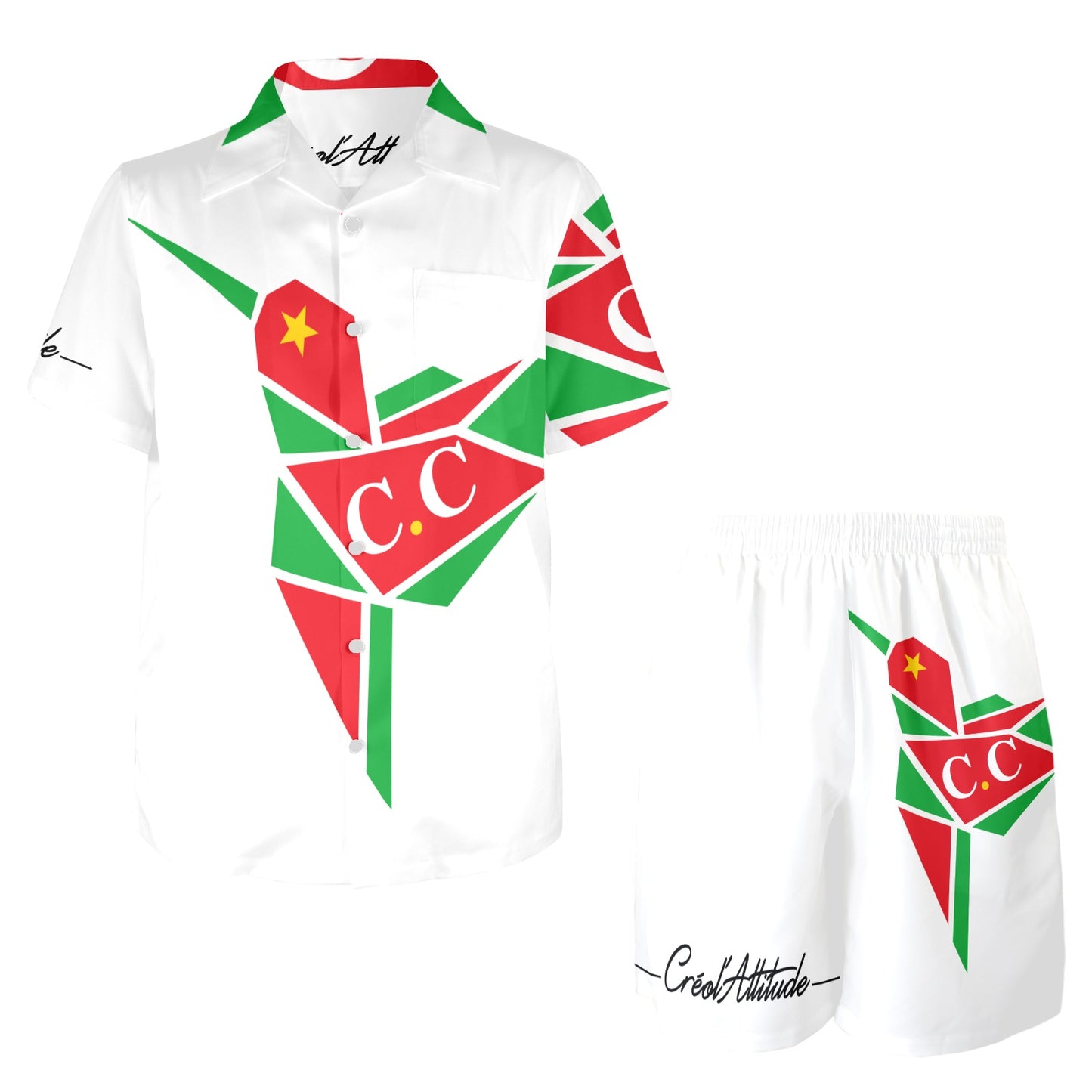 Ensemble chemise short Colibri's Gwadastyl'