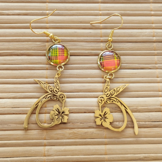 Boucles d'oreilles Colibris Volhîs Madras