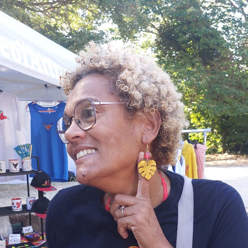 Boucles d'oreilles Monsterya Tropicale