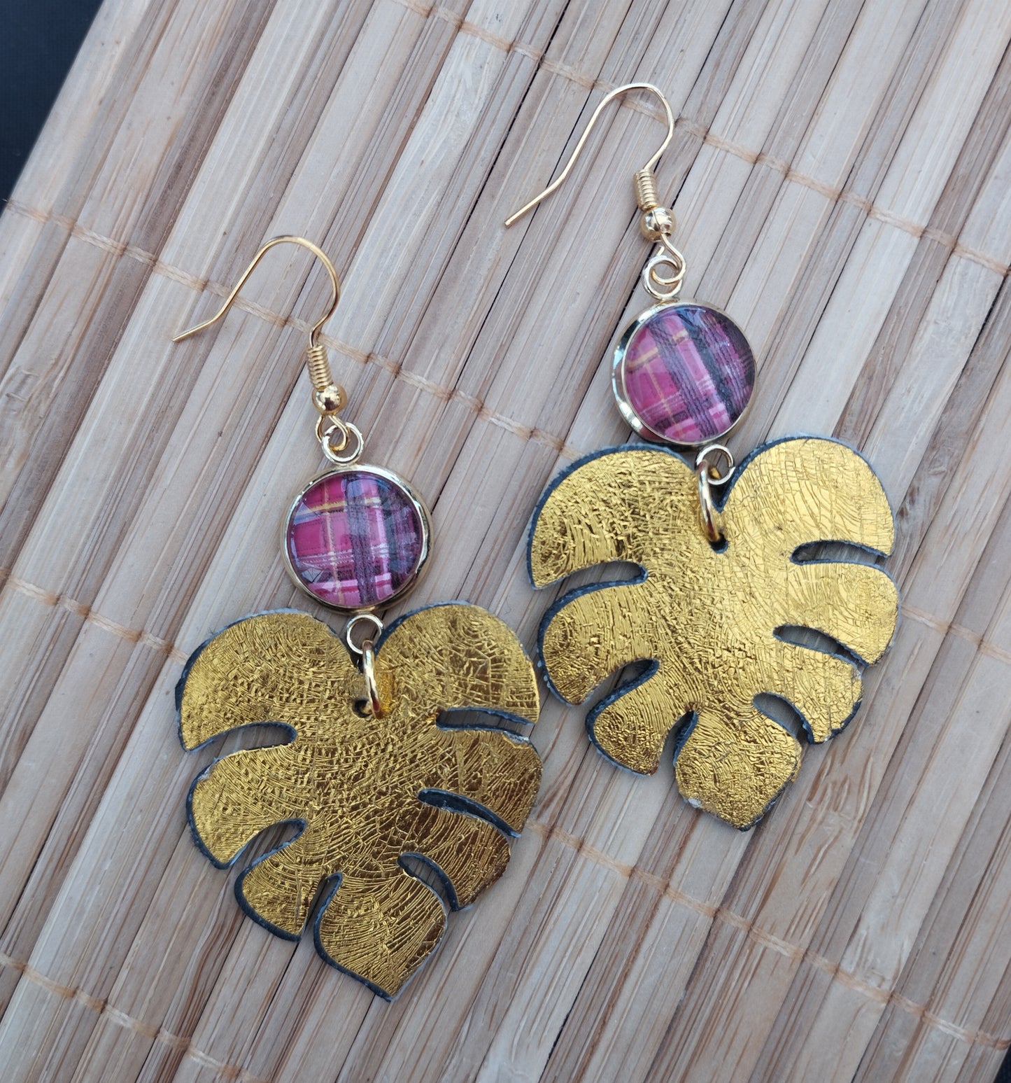Boucles d'oreilles Monsterya Tropicale