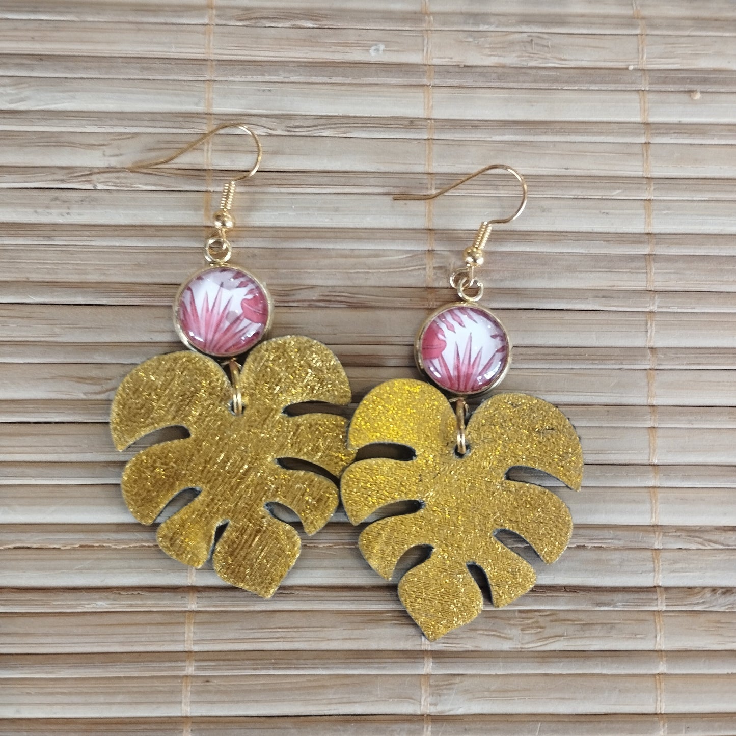 Boucles d'oreilles Monsterya Tropicale