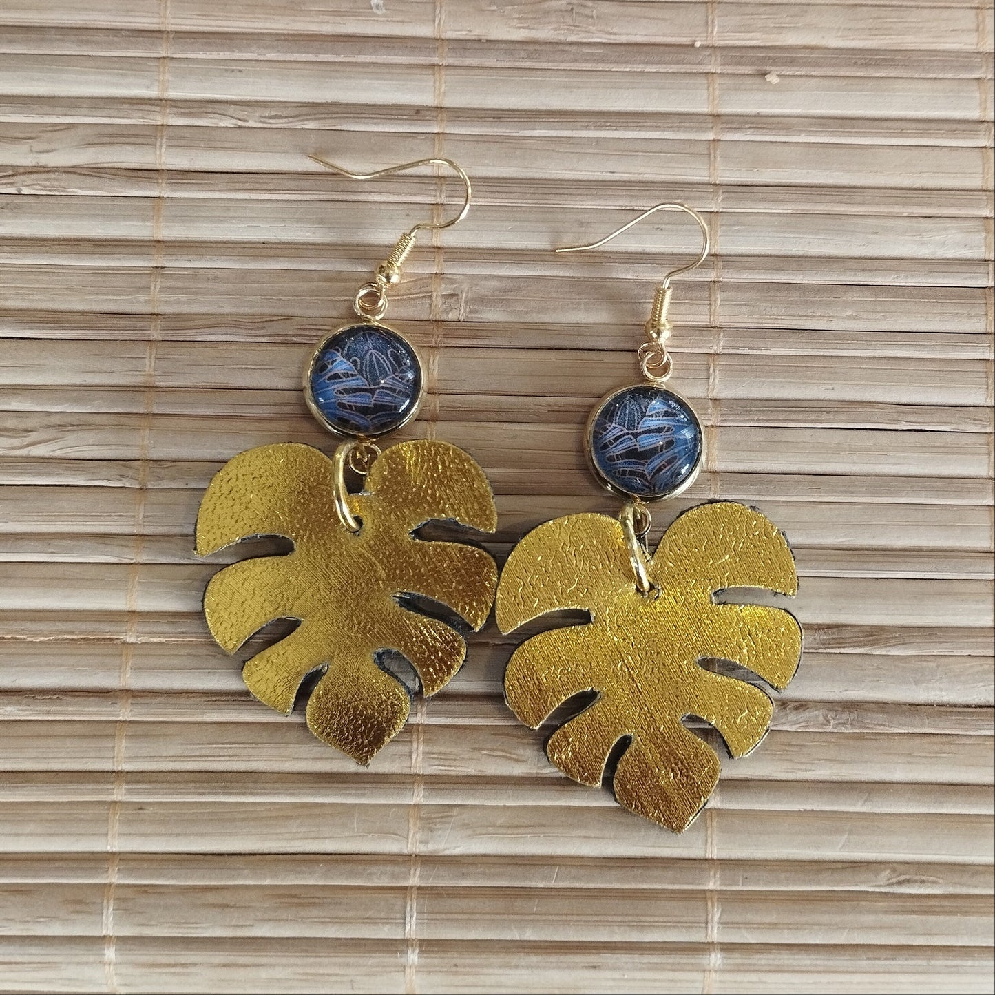 Boucles d'oreilles Monsterya Tropicale