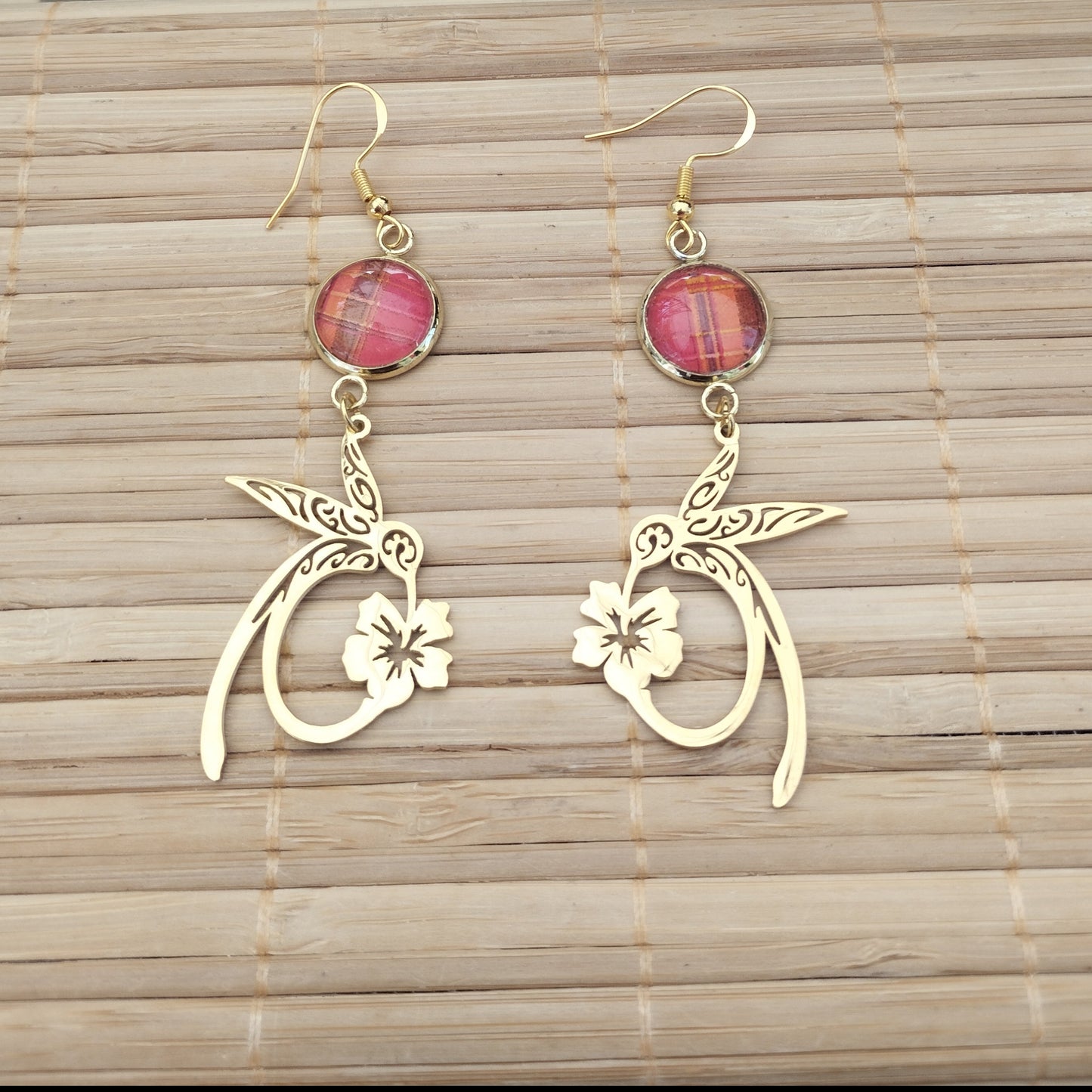 Boucles d'oreilles Colibris Volhîs Madras