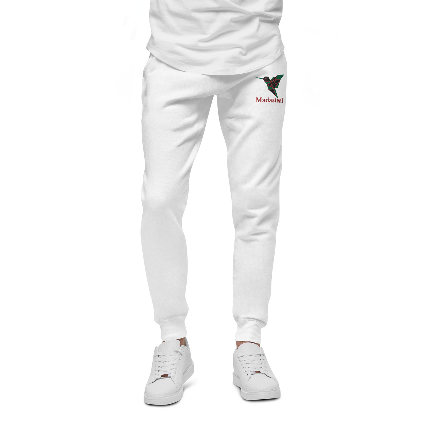 Ensemble Brodé unisexe Blanc sweat-jogging Colibri's Madasteal