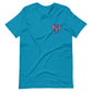 T-shirt ajusté Unisexe Coeur poitrine Madras Violet Kè an mwen