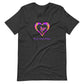 T-shirt ajusté Unisexe Coeur Madras Violet Kè an mwen