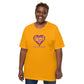 T-shirt ajusté Unisexe Coeur Madras Violet Kè an mwen