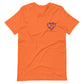 T-shirt ajusté Unisexe Coeur poitrine Madras Violet Kè an mwen
