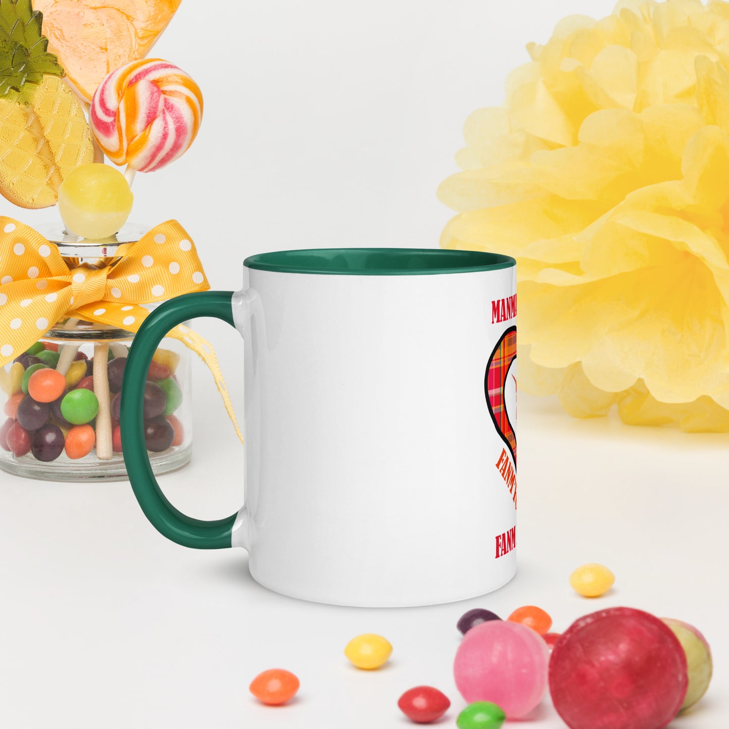 Mug Coloré Manman Kréyol Madras Rouge