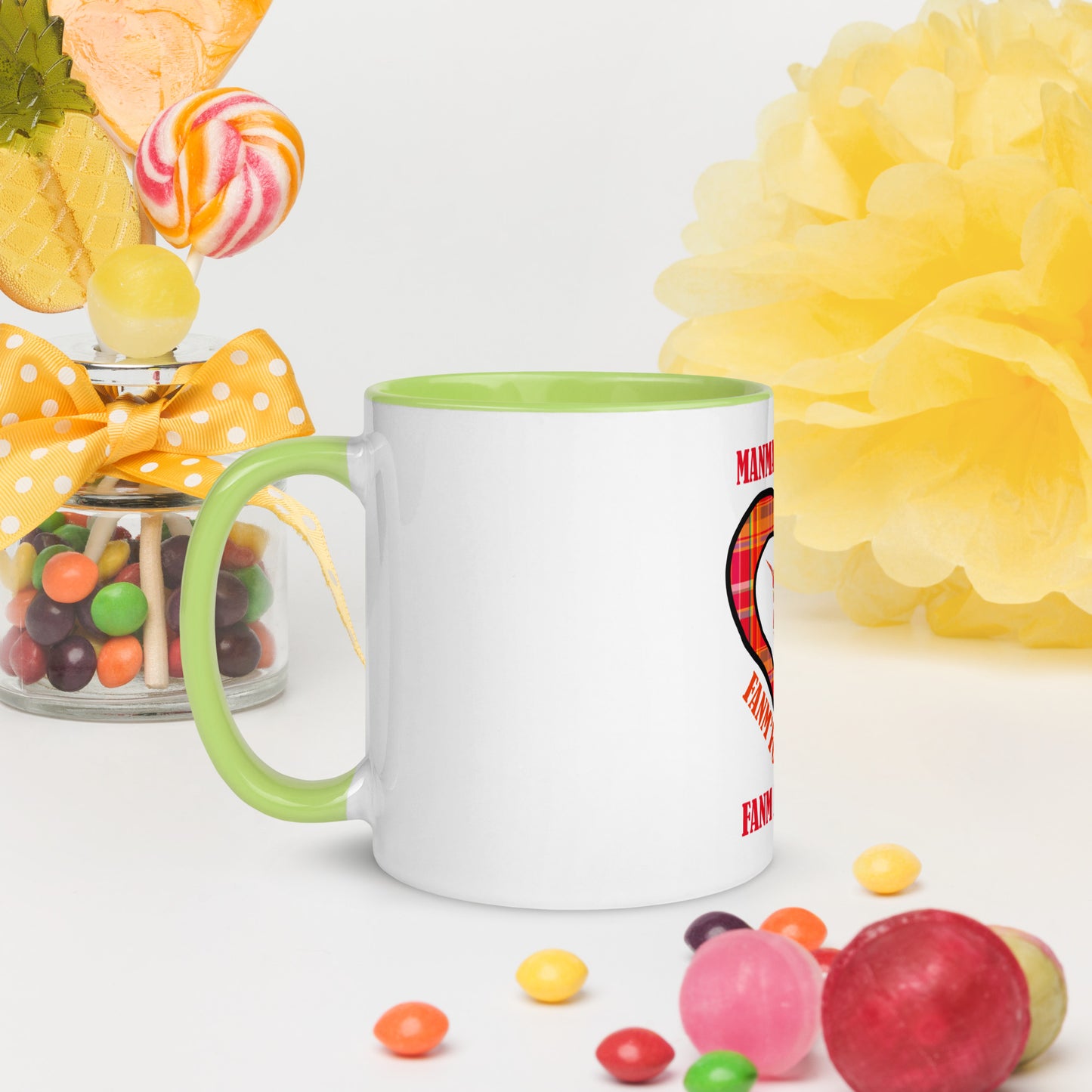 Mug Coloré Manman Kréyol Madras Rouge