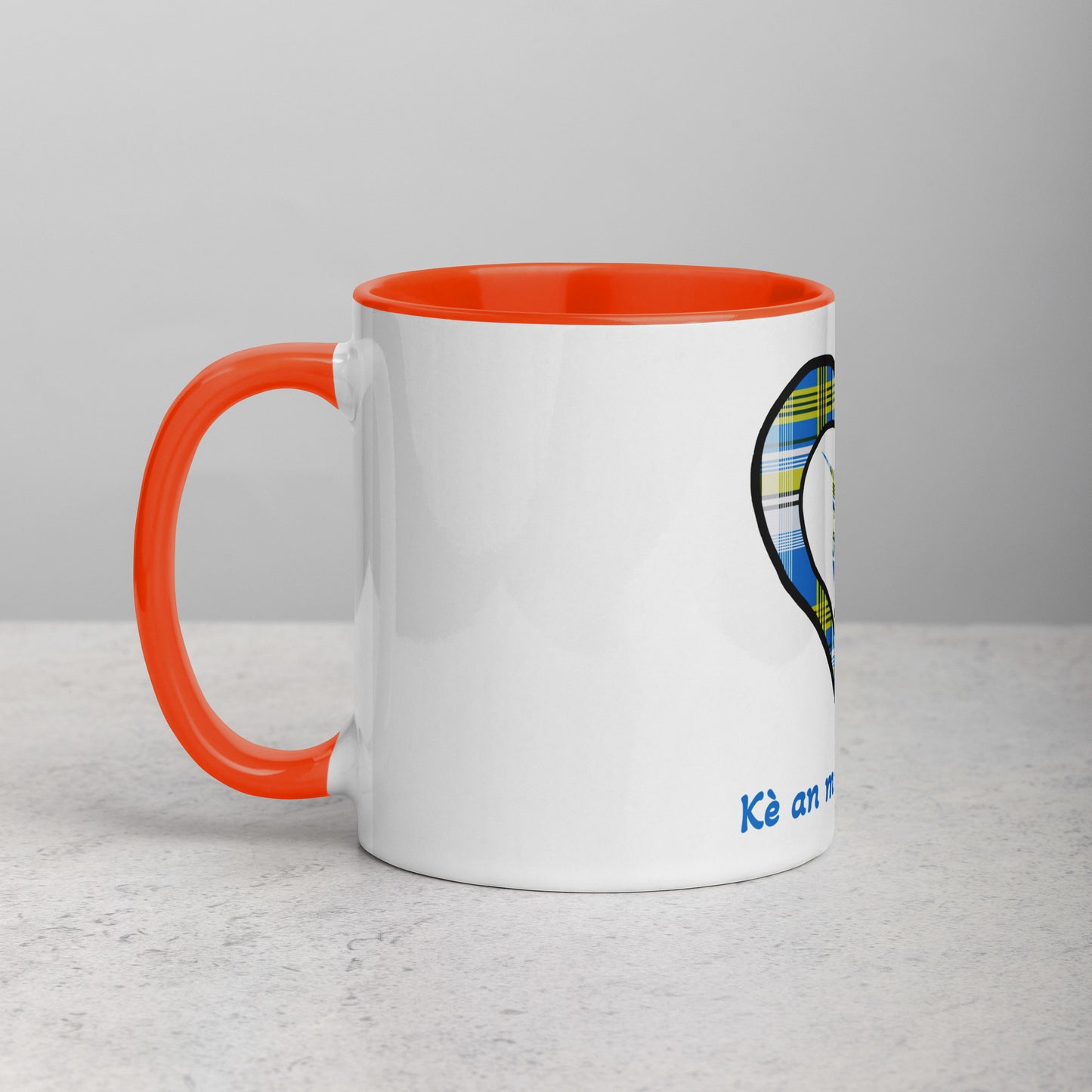 Mug Intérieur Coloré Madras bleu kè an mwen