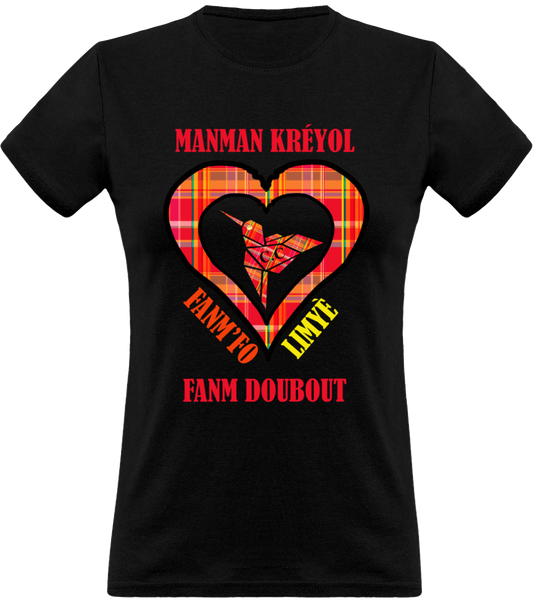 Nos T-Shirts Manman Kréyol  Fanm Fo